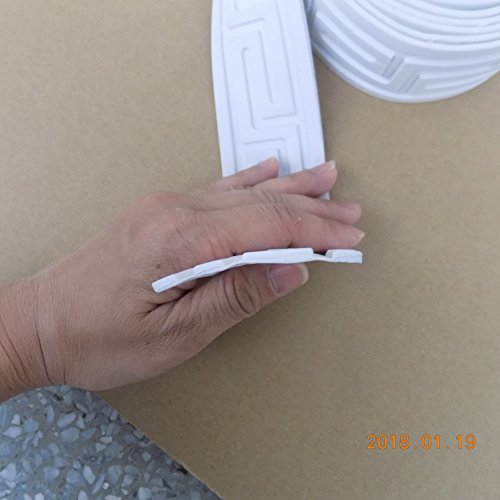 Zhangbl Flexible Furninture Door Crown Mouldings Trim Home Improvement Focal Point Decor Molding 2" (5Cm) X 115" X 0.1" #TOP2