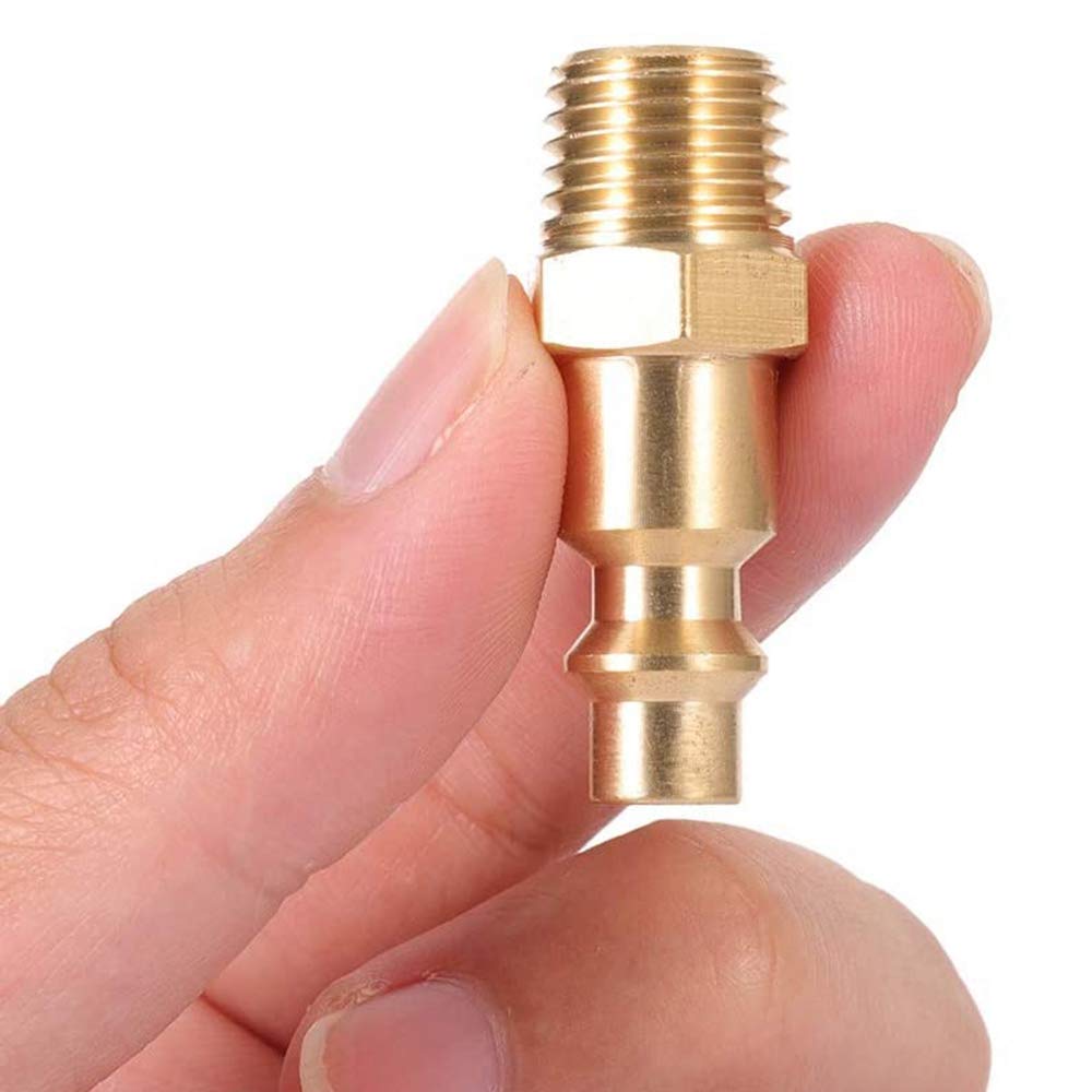 2 RACCORDI RAPIDI 1/2' M UNIVERSALI PER ARIA COMPRESSA FILETTATI A