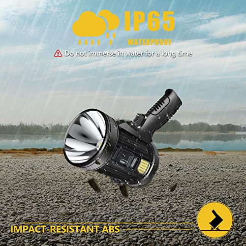 Jsknb W5112 100000 Lumen Spotlight, Led Rechargeable Spotlight Flashlight thumb #6