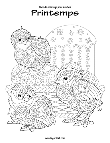 Livre de coloriage pour adultes Printemps 1 (French Edition)