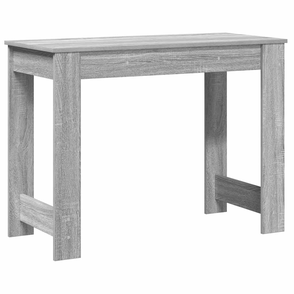 Scrivania grigio Sonoma, in legno Sonoma, 100 x 45 x 75 cm, tavolo da lavoro, scrivania per computer, segretario per casa, ufficio, studio, soggiorno, casa