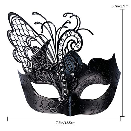 Image of Coddsmz Couples Masquerade Mardi Gras Christmas Venetian Cosplay Costume Halloween Party Mask Set