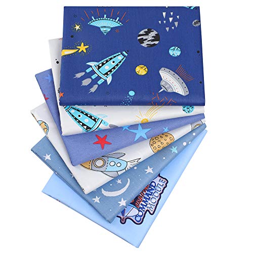 6 Pieces Blue Fat Quarters Fabric Cotton 100% Printed Bundle Patchwork Squares of 46cm*56cm 6 Pieces Blue Fat Quarters Fabric Cotton 100% Printed Bundle Patchwork Squares of 46cm*56cm