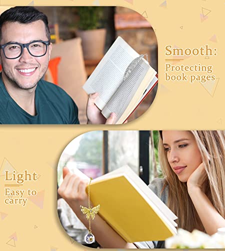 Luckyvestir Metal Feather Butterfly Bookmark For Women Men Bookworms, Cool Bookmarks With Pendant, Creative Page Markers Gifts For Teacher Appreciation Week, Book Marks For Book Lovers Mother Children #TOP3