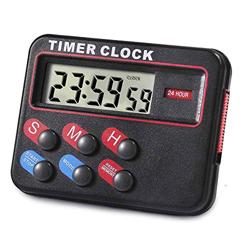 Kitstar Digital Timer for Kitchen Cooking Magnetic Countdown Stopwatch Coffee Shop Restaurant Black
