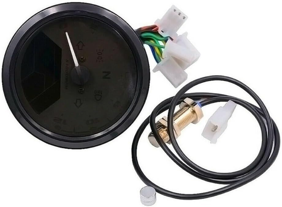 Motorcycle Odometer Universal Motorcycle 12000RMP Speedometer Odometer Tachometer 1-4 Cylinders Motorbike Gauge Motorcycle Digital Dash