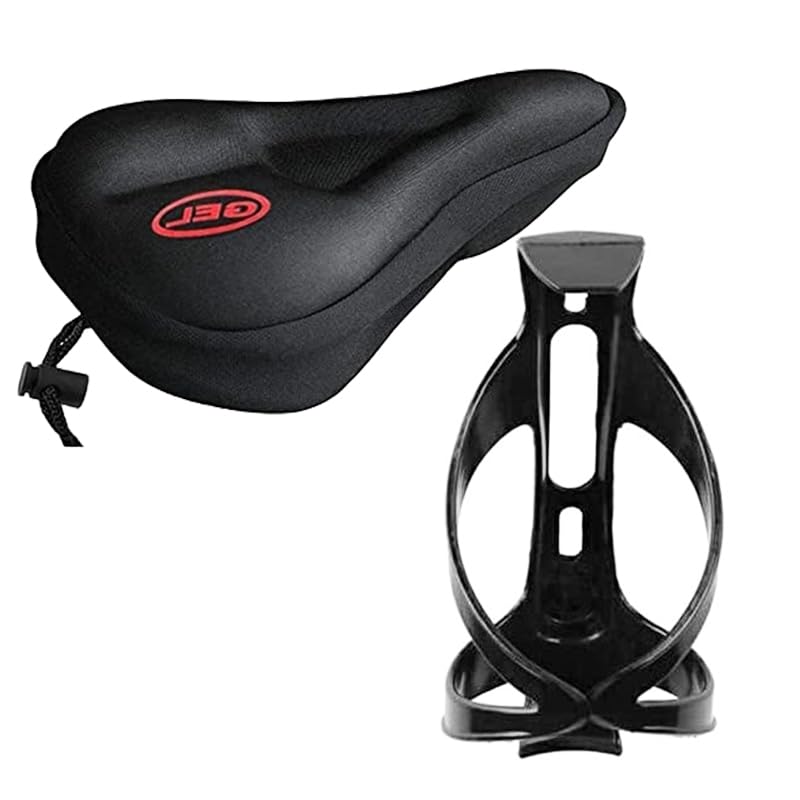 Zoroom Cycle Bottle Holder for Bottle (Plastic) & Canvas Gel Seat and Cushion Pad | Cycle Gel Seat Cover (B0DFM7YSGV) Amazon Price History, Amazon Price Tracker