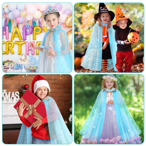 Set de capa de princesa con corona y accesorios miniatura 7