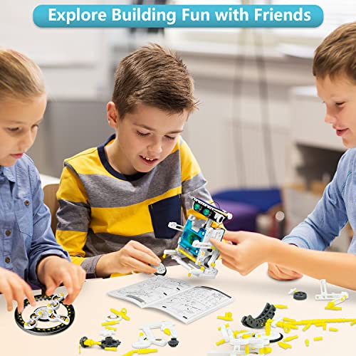 Dioju 13-in-1 Solar Robot Toys for Ages 8 9 10 11 12 Year Old Boys Girls, STEM Science Kits for Kids Age 8-12, Building Experiments Robotics Kit STEM Projects for Kid Christmas Birthday Gifts (White) - Thumbnail 6