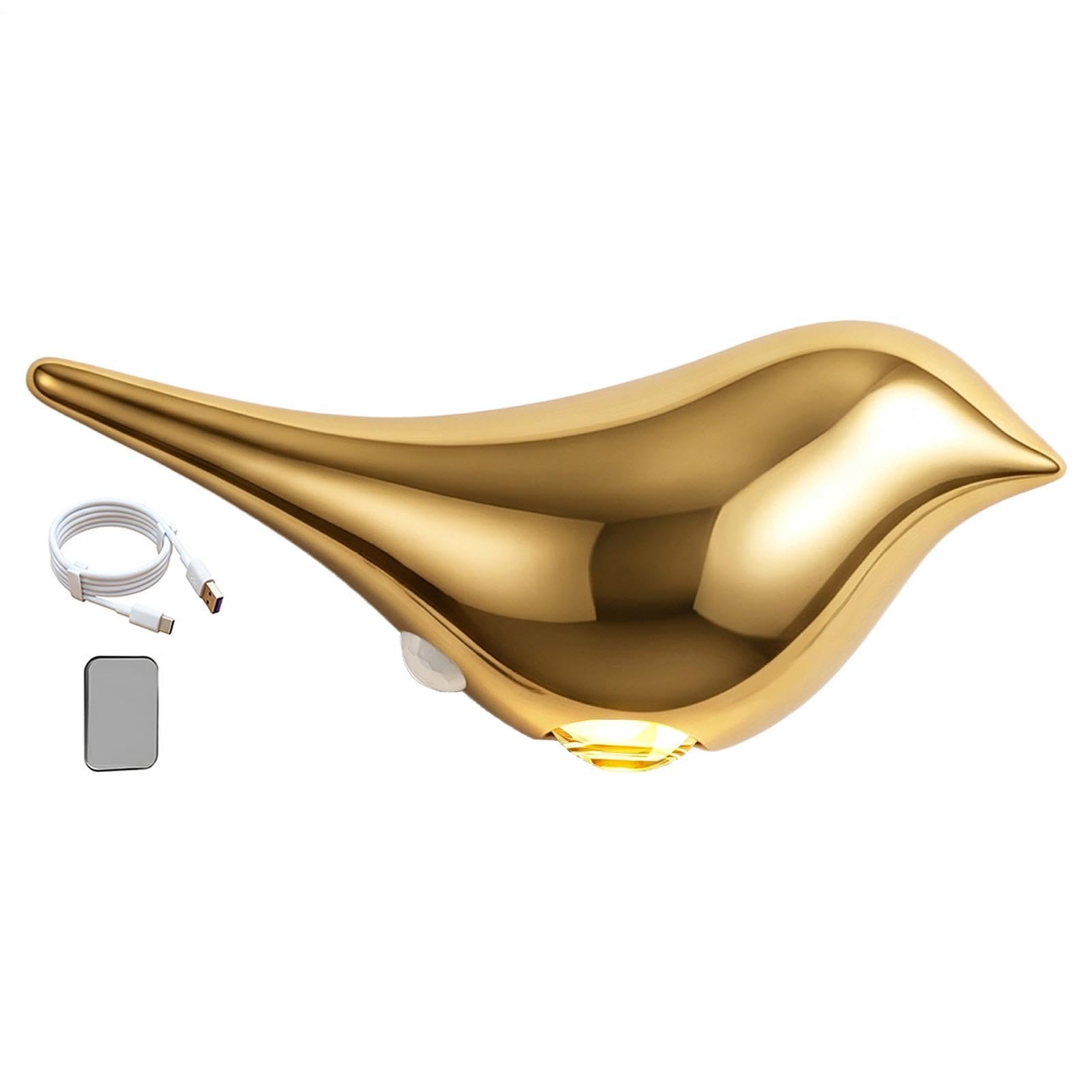 Luz de pared de pájaro dorado con acabado de lujo y diseño escultórico premium 8