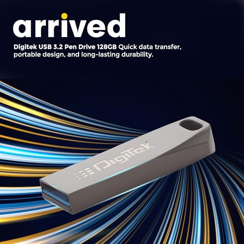 Image of Digitek (Dud 128G V3.2) USB 3.2 Flash Drive, 128GB Storage, High Speed Read & Write, Pen Drive, Magnetic, X-Ray & Temperature Resistant | Compatible with Windows & Mac OS