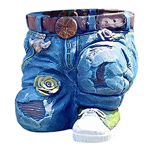 Rachlicy Gartenpflanzer Denim Hosen Blumentopf Blue Jean Pflanze...