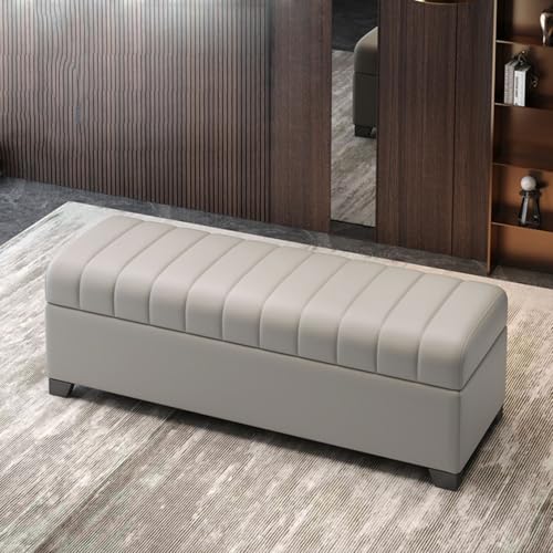 Banc à chaussures design gris pour transformer l'ambiance de votre entrée, chambre et salon - 2