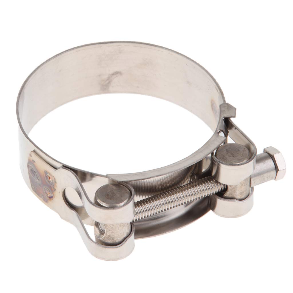 Universal Motorcycle Exhaust Pipe Clamp Clip - Stainless Steel 60-63mm