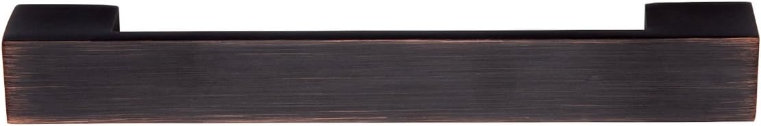 Amazon Basics Short Modern Cabinet Pull Handle, 7.68-inch Length (6.3-inch Hole Center), Oil Rubbed Bronze, 10-Pack
