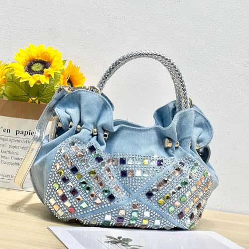 Bolso Tote Denim, bolsa suave para mujer viaje miniatura 5