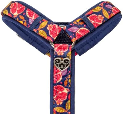 MiaMilo Soho Soft Padded Dog Harness – Ruby Garden, Swappable Charms, Metal Quick-Release Hardware – Size S — view 3