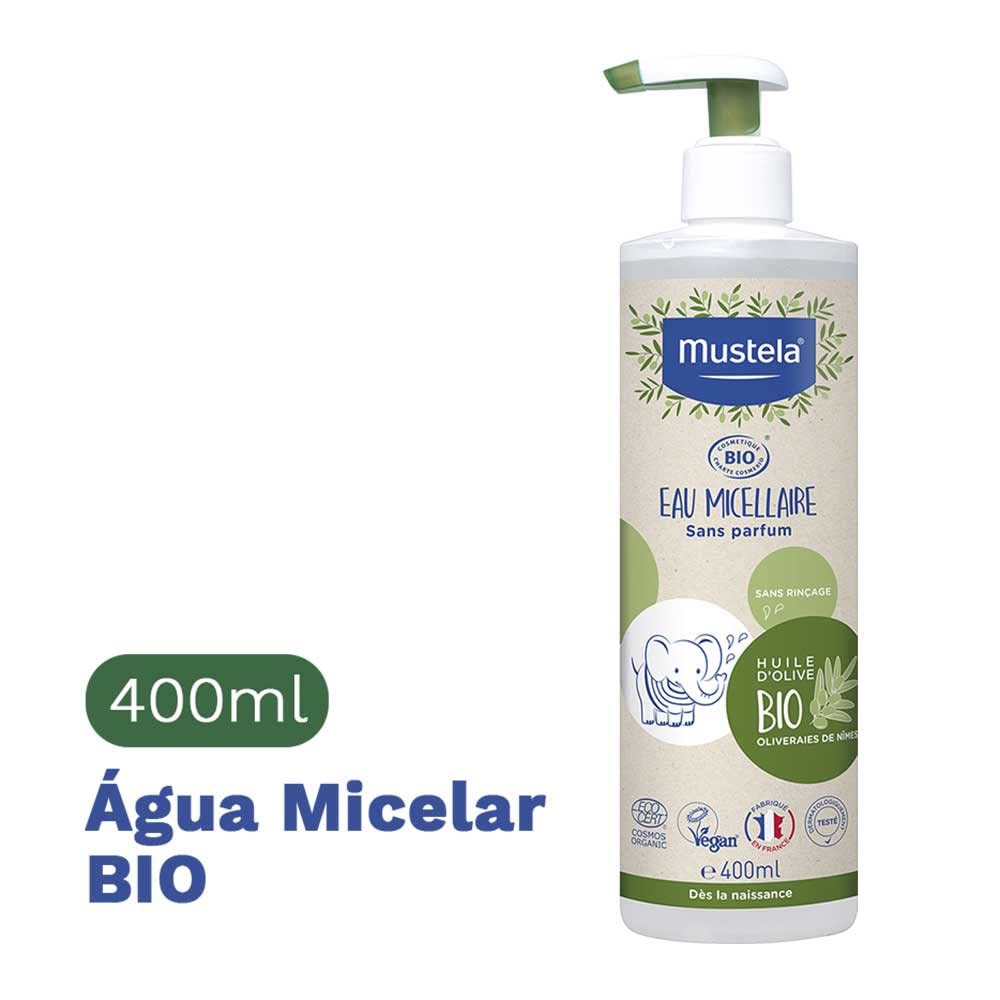 Mustela Bio Micellar Water Face Körper Und Windelwechsel 400ml
