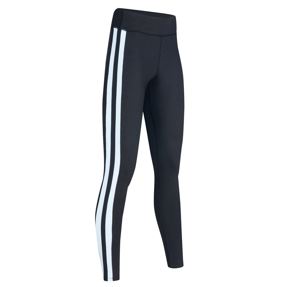 SILIK Las polainas de Los Deportes de las Mujeres Strechy de Cintura alta que absorbe la humedad de la Yoga Yoga que funcionan Con Los Pantalones, Azul Hielo, XL