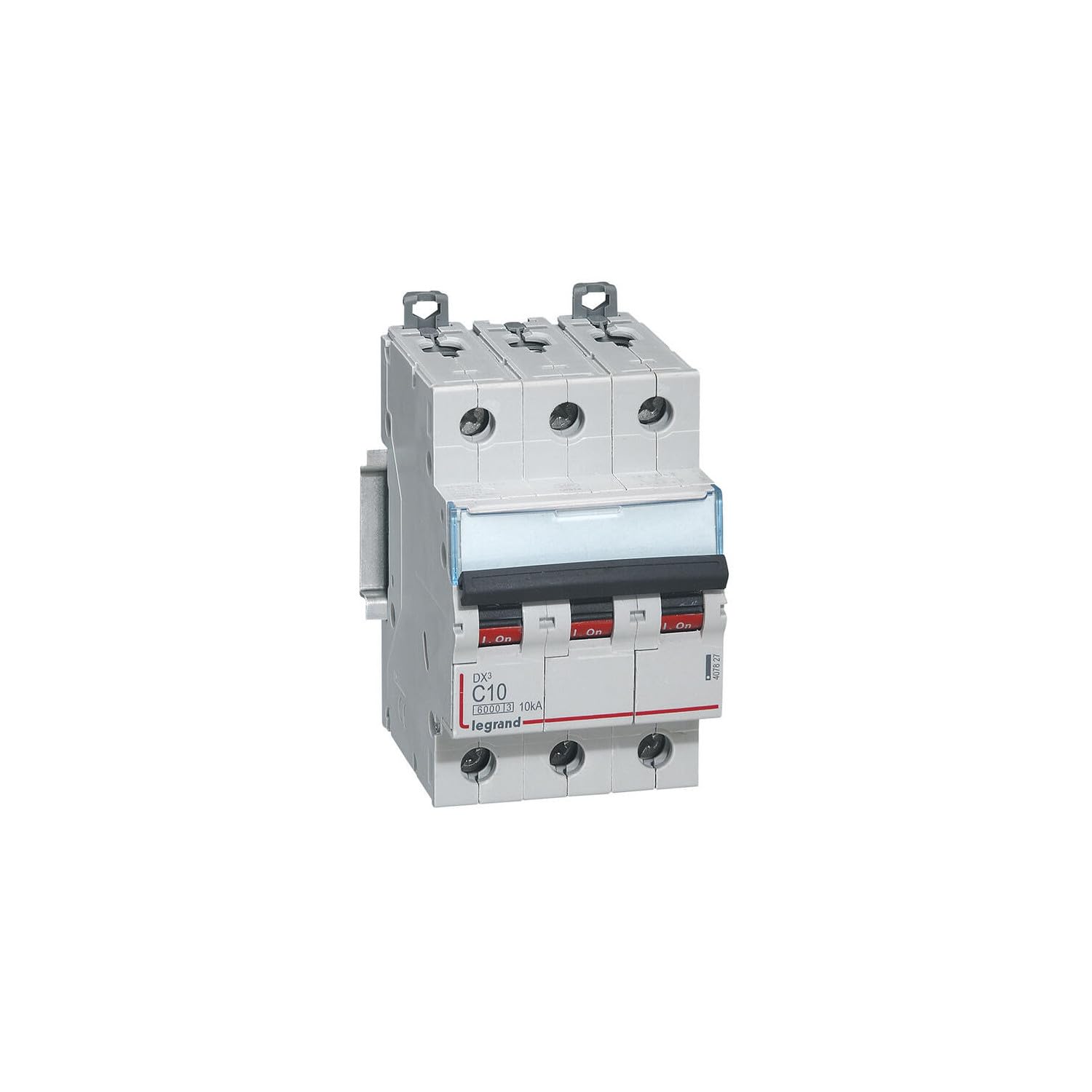 407827 Disjoncteur triphasé 10A - 3P Courbe C - 6/​10kA - À vis - Legrand DX3
