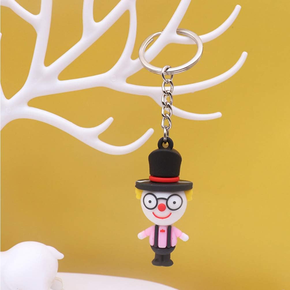 Clown Doll Toy 10Pcs Clown Figure Keychain Funny Keychain Doll Toy Backpack Handbag Decoration for Birthday Party Favor (Mixed Style) Toddler Easter - Image 3