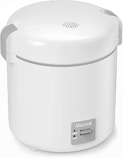 Macook Mini Rice Cooker 1-1.5 Cups Uncooked (3 Cups Cooked) - Portable One-Touch Keep Warm Nonstick Pot for Rice Oatmeal Travel