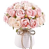 VERPACKUNG UND SIZE: Dieses Rosenbouquet besteht aus 2 Packungen, einer Packung mit 12 Stück und 2 Packungen mit 24 Stück. Die Gesamtlänge der künstlichen Blume beträgt 18 cm und der Durchmesser der Blume beträgt 6,6 cm.