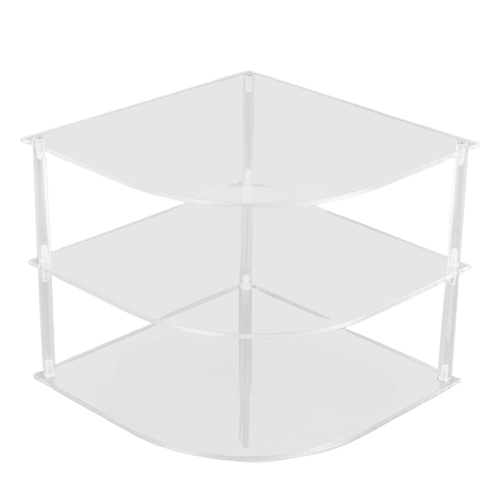 Organizzatore per Piatti, Design Acrilico Multistrato, Scaffale Angolare Salvaspazio, Base Antiscivolo, Resistente all'acqua, Costruzione Robusta, per Mobili da e Piccoli Spazi, con Bordi
