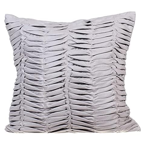 The HomeCentric Funda de Almohada Gris con Textura de Alforzas Cover