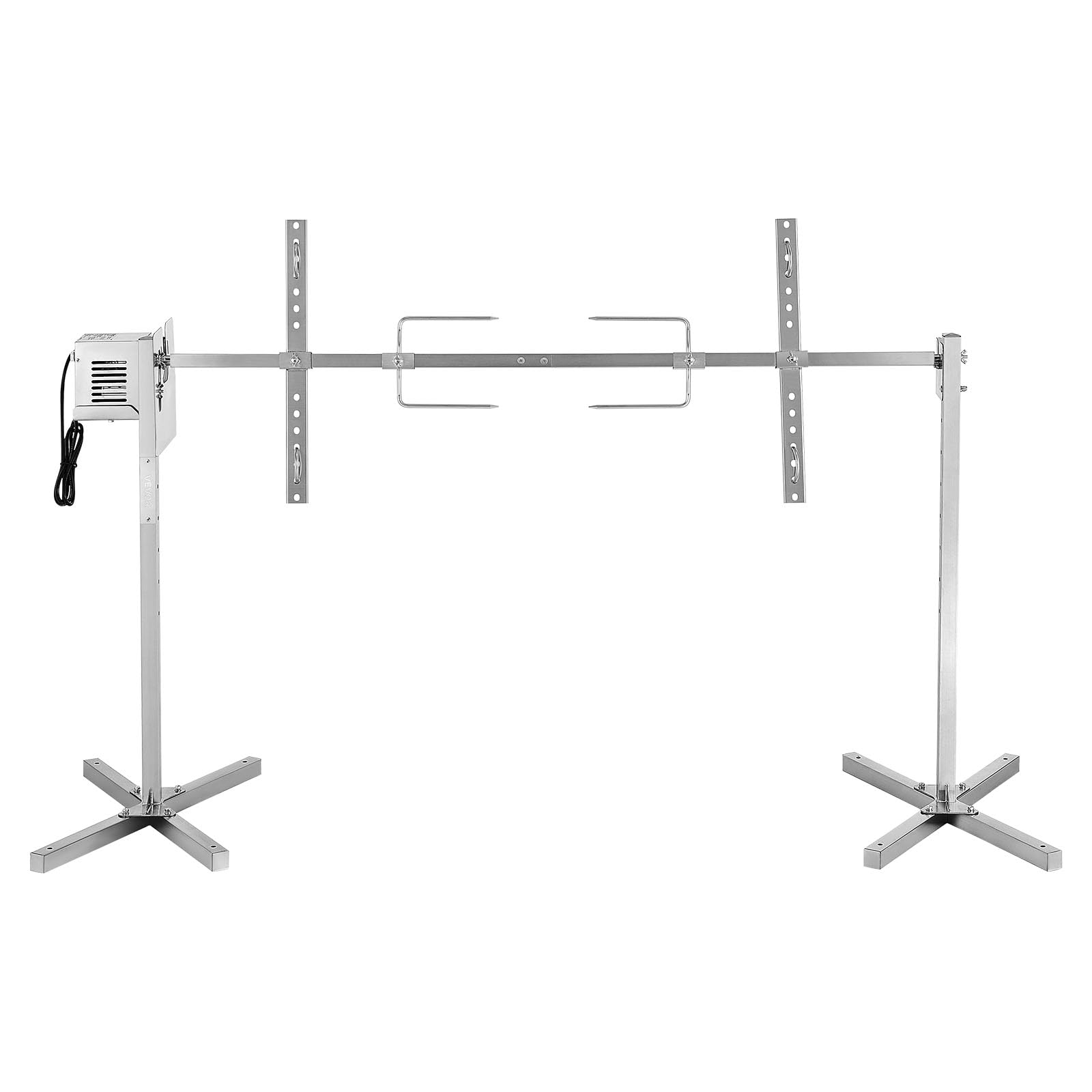 VEVOR Grill rożen o udźwigu 60 kg, 8 poziomów wysokości, automatyczny silnik 38 W, widelec ze stali nierdzewnej, do jagnięciny, prosiąt
