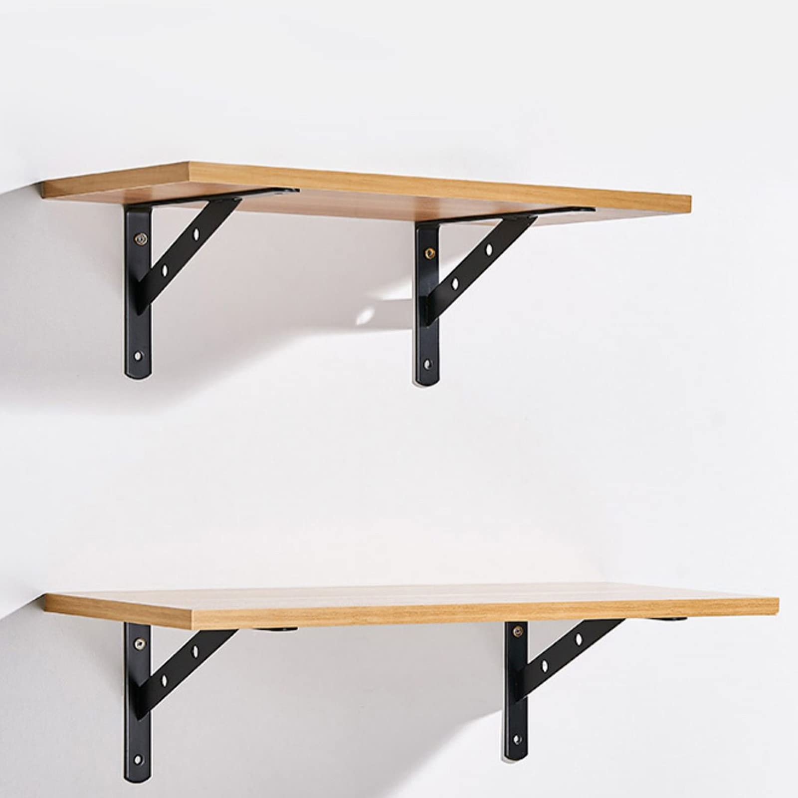X2 Staffe per Mensole Galleggianti,Supporto per scaffalature Triangolo,Supporti per Mensole a Parete ad Angolo Retto,Staffa angolare per Addensare 4 mm,Accessori Completi,500 * 300mm