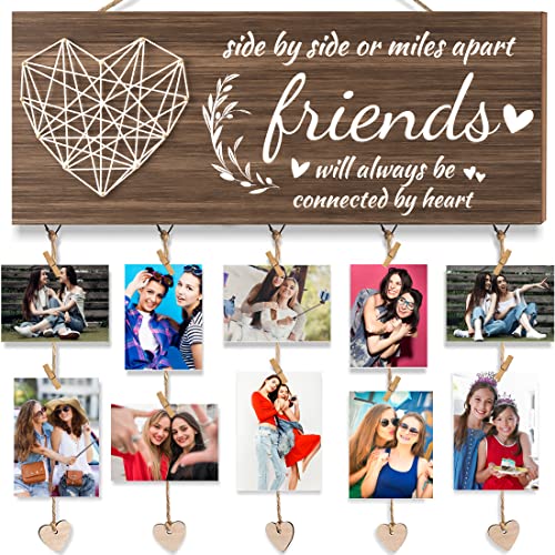 Christmas Gifts For Best Friend Picture Frame, Best Friend Birthday Gifts For Women Teen Girls, Friendship Photo Holder Hanging. Graduation Gifts, Long Distance Friendship Gifts For Bff Besties Sister. #TOP6
