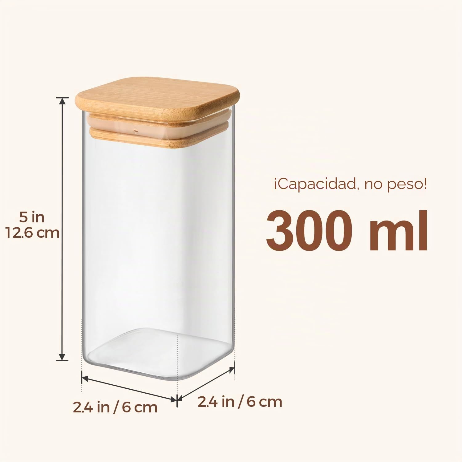 ComSaf Botes Especias Cristal 300 ml 16 Piezas, Botes Especias Cristal Cuadrados con Tapa, Frascos Especiarias Herméticos, para Sal, Pimienta, Canela, Ajo, Cocina, Mesa de Comedor y Hogar