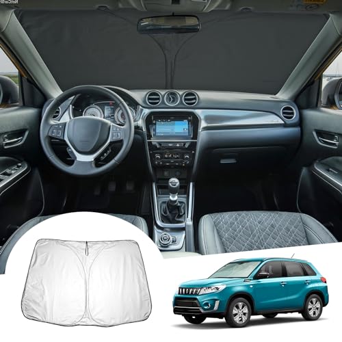 GAFAT Suzuki Vitara LY iV-4 Hybrid 2016-2024 2025 Pare-Soleil pour Pare-Brise intérieur, Vitara Facelift 2023 Parasol Protection Solaire, Refroidissement, Protection UV, Vitara Accessories GAFAT Suzuki Vitara LY iV-4 Hybrid 2016-2024 2025 Pare-Soleil pour Pare-Brise intérieur, Vitara Facelift 2023 Parasol Protection Solaire, Refroidissement, Protection UV, Vitara Accessories