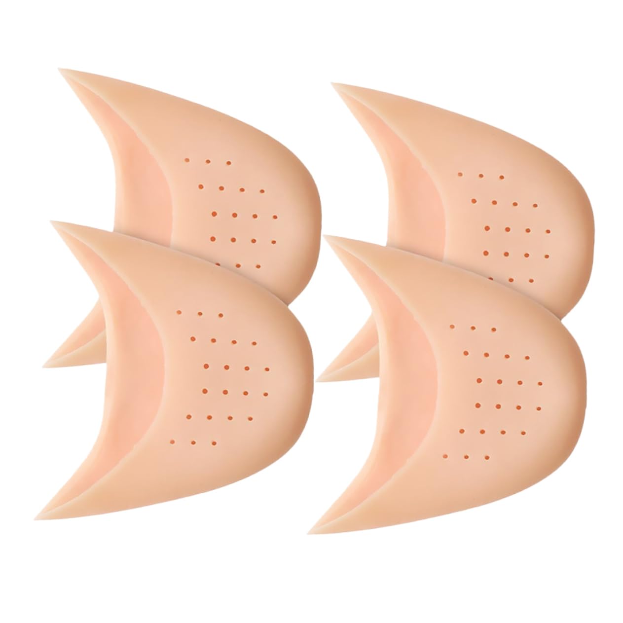 Beaupretty 4pcs Toe Pads for Pointe Shoes High Heel Forefoot Protection Flexible and Stretchy Toe Sleeves Cushioning for Ballet Dance Comfortable Fit for High Heels and Dance Practice