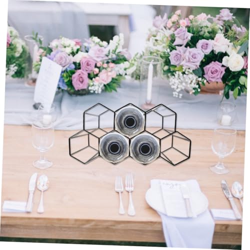 Soporte para botellas de vino de metal con 7 espacios miniatura 5