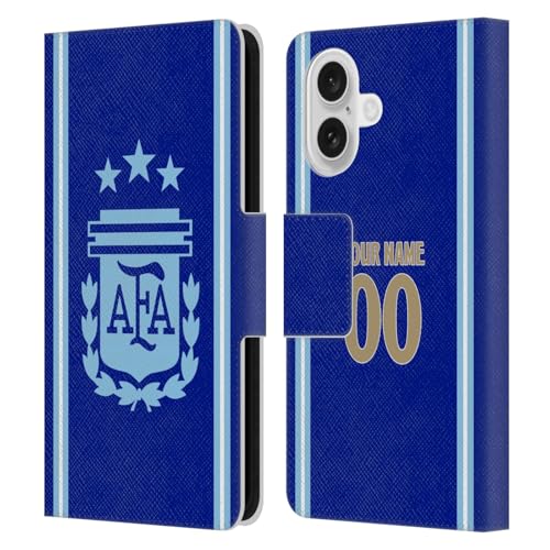 Coque Argentine iPhone 16 étui portefeuille personnalisable en cuir par Head Case Designs