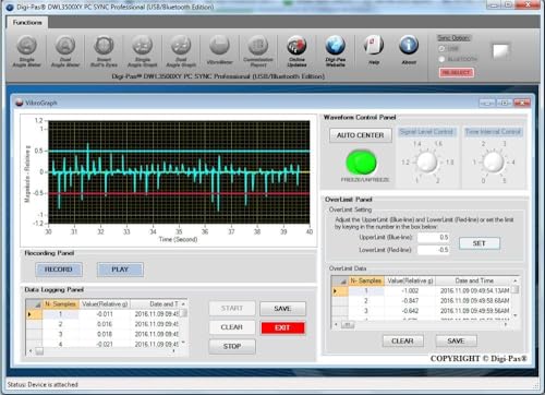 Image of Digi-Pas DWL3500XY 2-Axis Digital Master Precision Level & Inclinometer with BLUETOOTH, 0.0002 inch /ft (0.02mm /M) 6 Inch + PRO Software