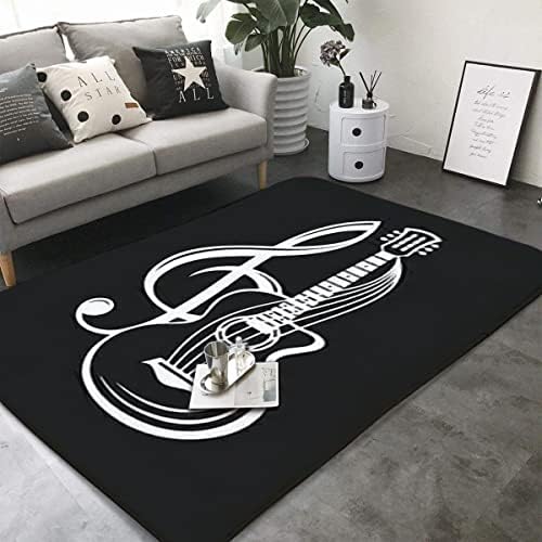 Musical Note Sheet Music Area Rugs, Indoor Non-Slip Area Rugs, Machine Washable Breathable Durable Carpet for Living Room Study Dining Decor Mat 19.6"x31.5"