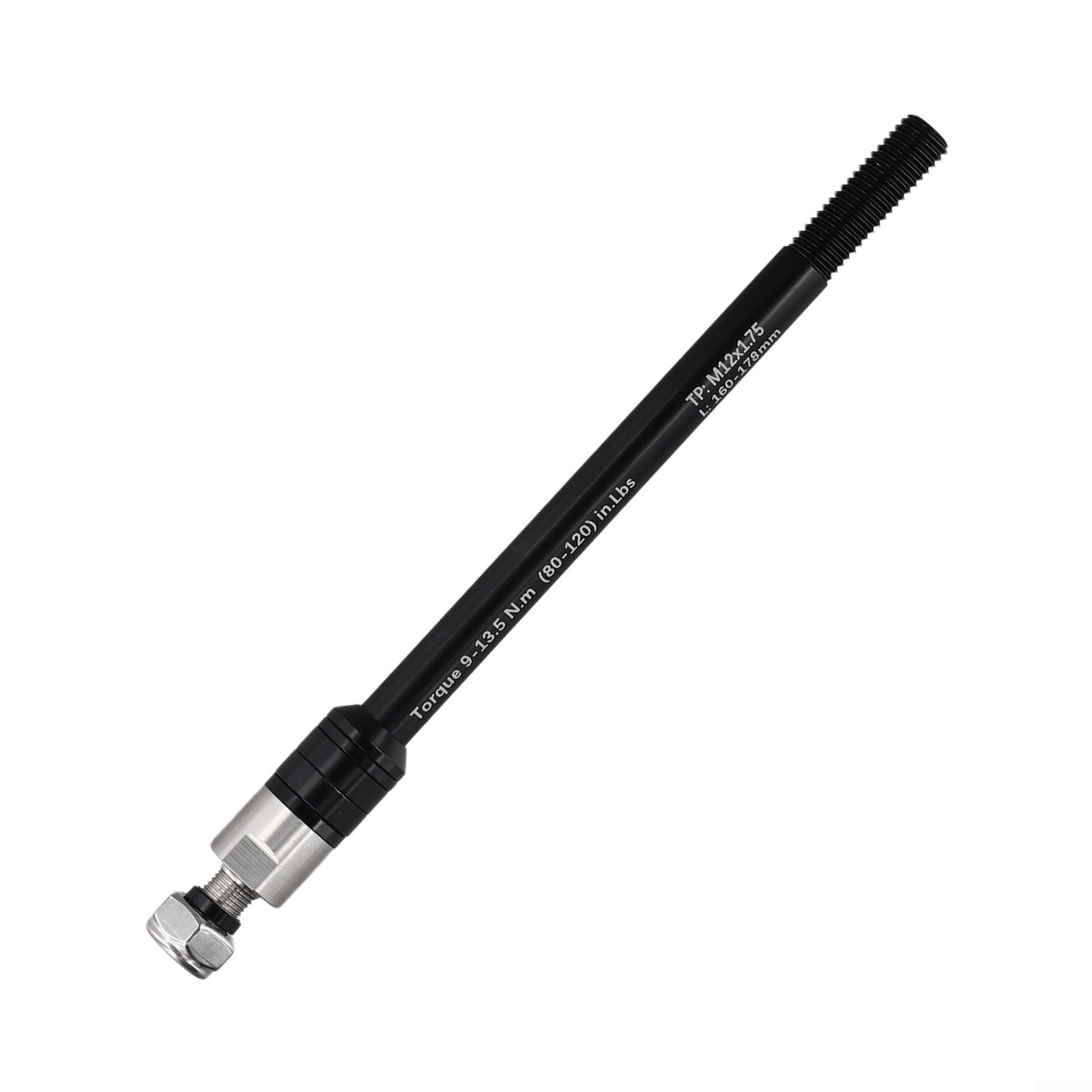 Adaptador de eje pasante de remolque de bicicleta de aleación de aluminio proceso CNC, longitud ajustable 160 178 mm P1.0 P1.5 P1.75 con 4 juntas para bicicleta Croozer eje de horquilla