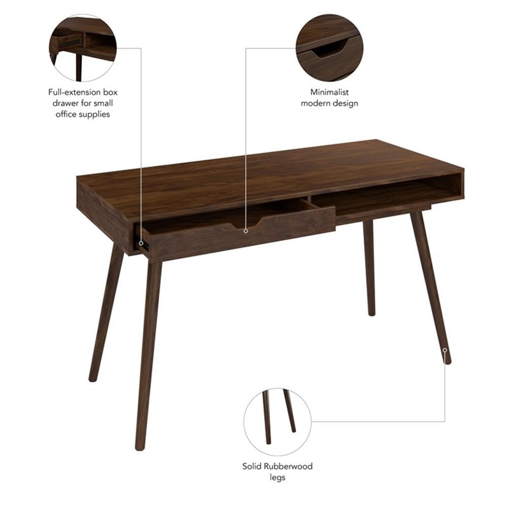 Amazon.com: Bush Furniture Nora 54W Writing Desk in Dark Walnut