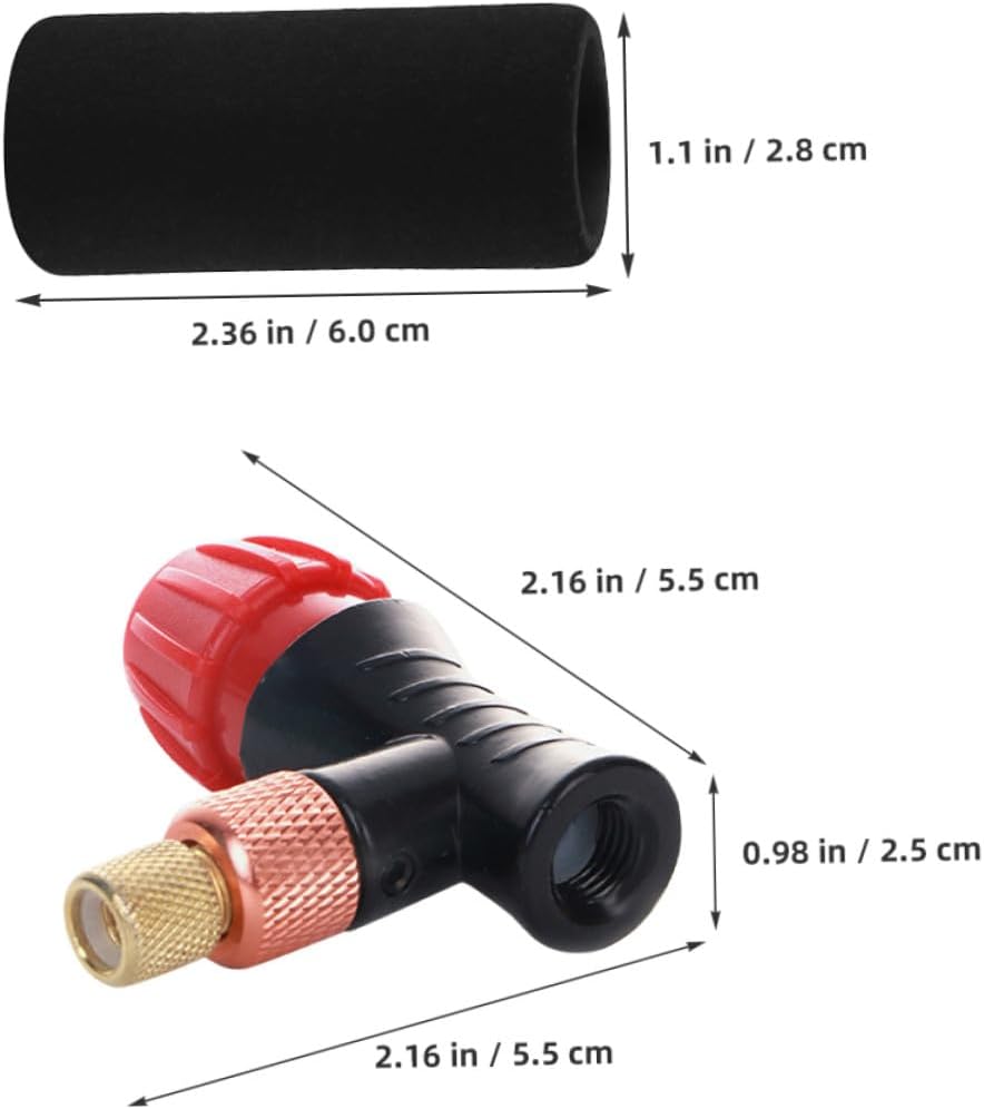 Bicycle Tire Inflator Co2 Pump with Black Protective Foam Sleeve Portable Co2 Inflator Pump Thermal Cover for Road and Mountain Bikes Cycling Accessories Set