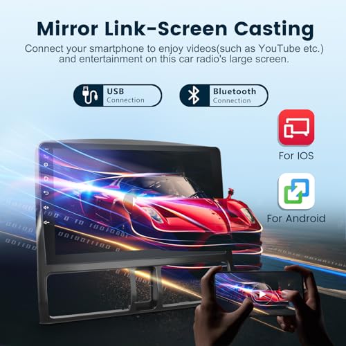 Image of Android 15 Car Stereo for Honda CRV 2002-2006, 9 Inch HD Touchscreen Radio, Wireless CarPlay Android Auto GPS WiFi Bluetooth FM /RDS SWC Dual USB HD Backup Camera 2G+64G
