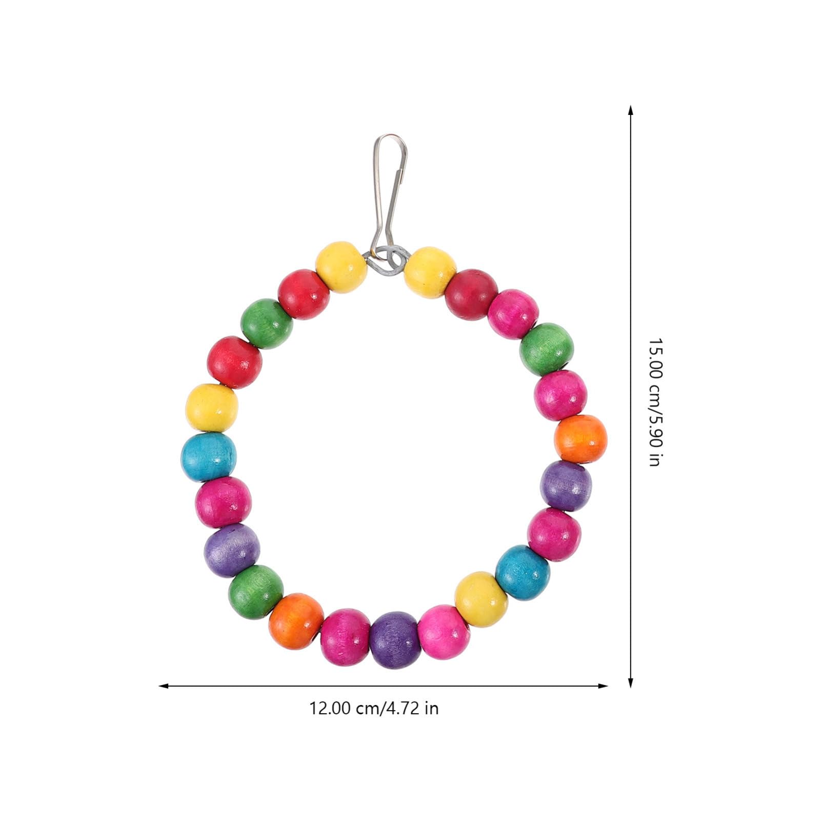 HEMOTON 3Pcs Bead Parrot Swing Hanging Bird Accessories for Parakeets Cockatiels and Lovebirds Fun Chewing and Playing Activity for Cage Enrichment