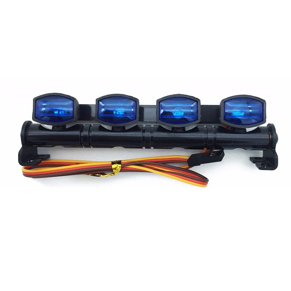 RC Dachgepäckträger Mit LED-Lichtleiste – Für 1:10 Crawler Wie Axial SCX10, HPI CC01, D90