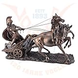 Original Veronese Römer en Carroza Bronce Figura Escultura Antigua Roma rom