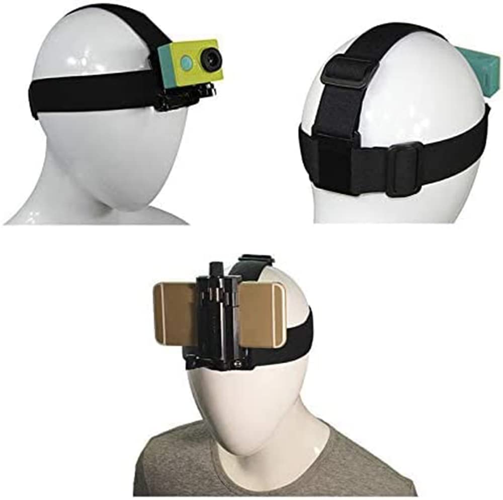 ELECDON Head Strap Mount Harness Belt for SJCAM EKEN GoPro Hero 7 6 5 4 Xiaomi Yi 4K Sony Action Cam Accessories Mobile Phone Holder