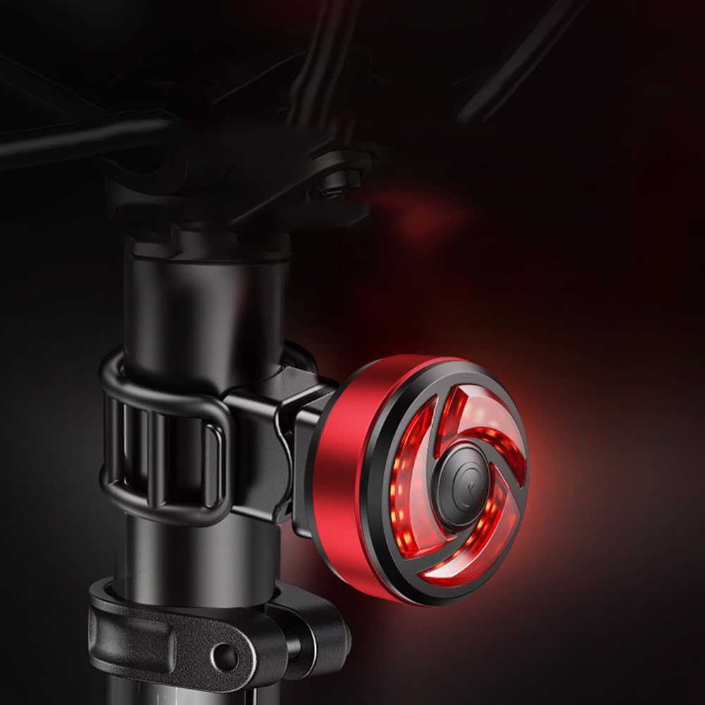 Luci Posteriori per Biciclette Luci di Stop Luci A Induzione Luci Lampeggianti di Ricarica USB Indicatori di Direzione Automatici Intelligenti