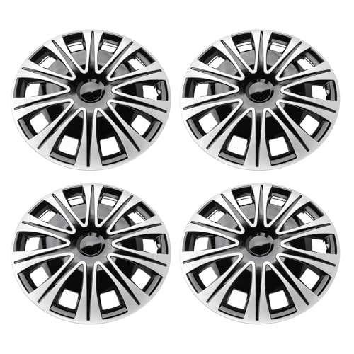 Wakects 4 Paquetes de 17 Pulgadas Cubre Las Tapas de Cubo de Rueda Universal ABS para Llantas de Acero con Diseño de Diseño Fácil y Protección Completa