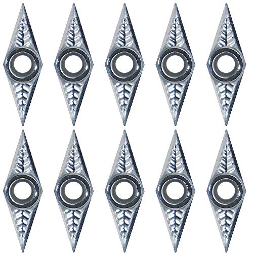 Indexable Carbide Turning Inserts VCGT220.5 CNC Lathe Tool Inserts for Replacement of Tool Holder Inserts Good Finish and More Durable VCGT110302 AK Suitable for Processing Aluminum Alloy.